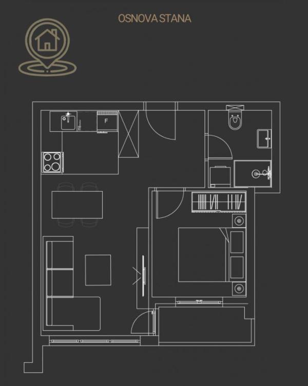 Slika 2 - Dvosoban stan na prodaju, 40m2, 92.727€