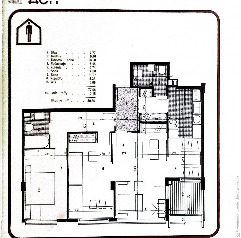 Glavna slika -Bulevar Zorana Đinđića, Trosoban stan na prodaju, 81m2, 295.000€