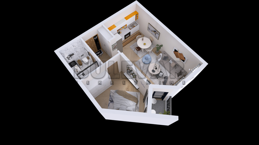 Slika 1 - 2. proleterske brigade, Dvosoban stan na prodaju, 44m2, 88.260€