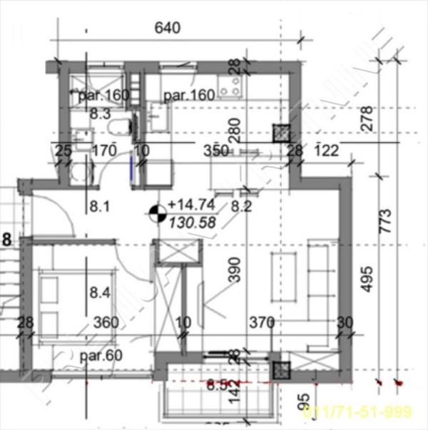 Slika 2 - Jovana Ćirilova, Dvosoban stan na prodaju, 46m2, 186.520€
