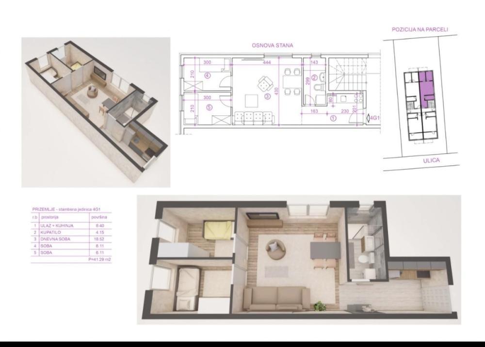 Glavna slika -Trosoban stan na prodaju, 41m2, 74.300€