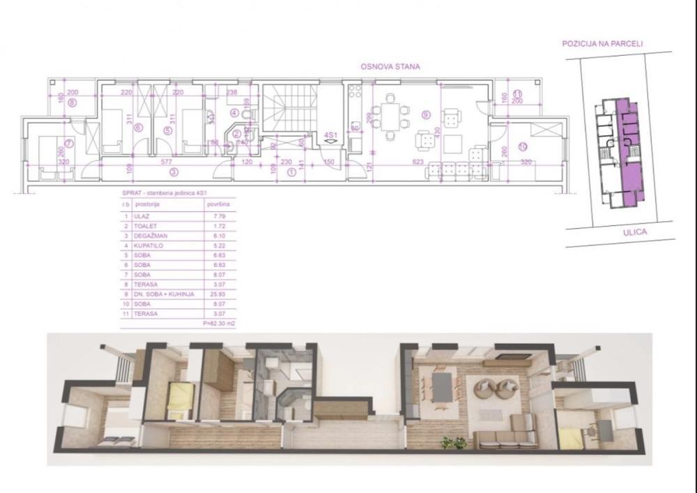 Glavna slika -Petosoban stan na prodaju, 82m2, 132.000€
