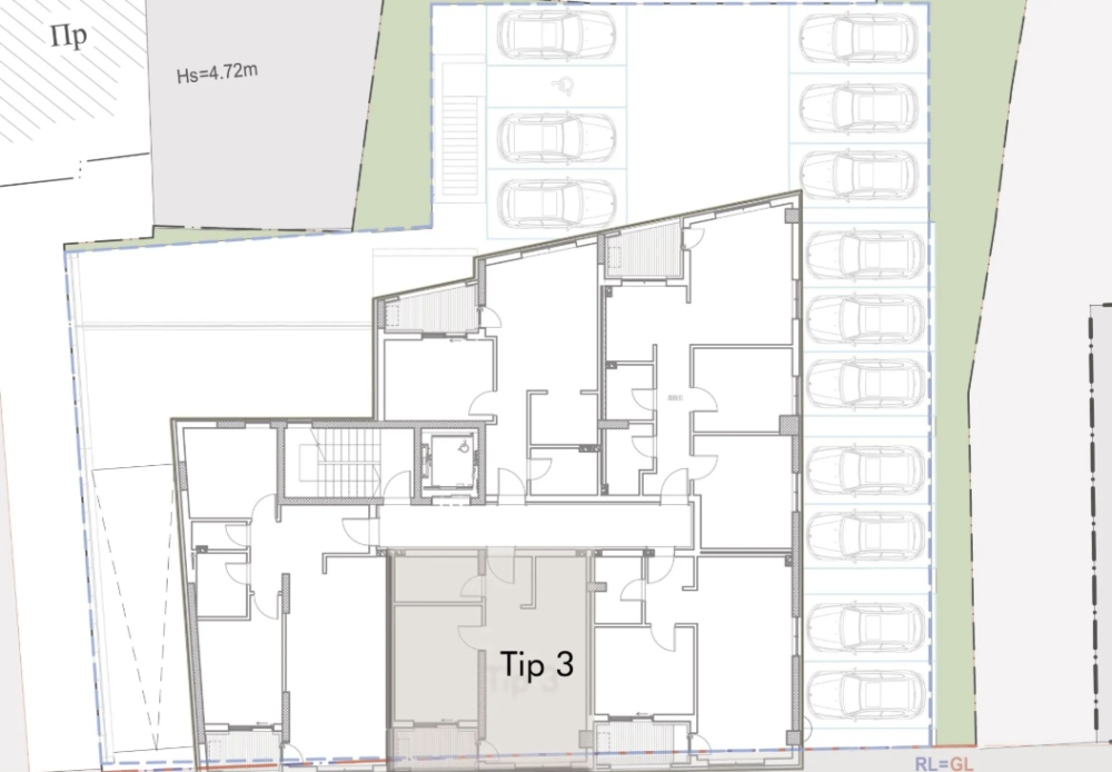 Slika 1 - Niš centar, Marger, Jednoiposoban stan na prodaju, 47.48m2, 121.550€
