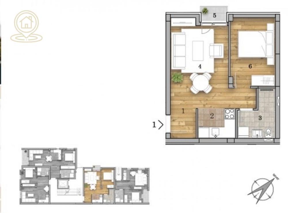 Glavna slika -Dvosoban stan na prodaju, 38m2, 97.309€