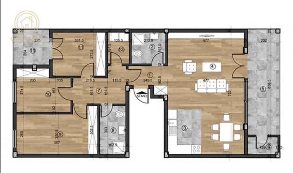 Glavna slika -Četvorosoban stan na prodaju, 105m2, 225.750€