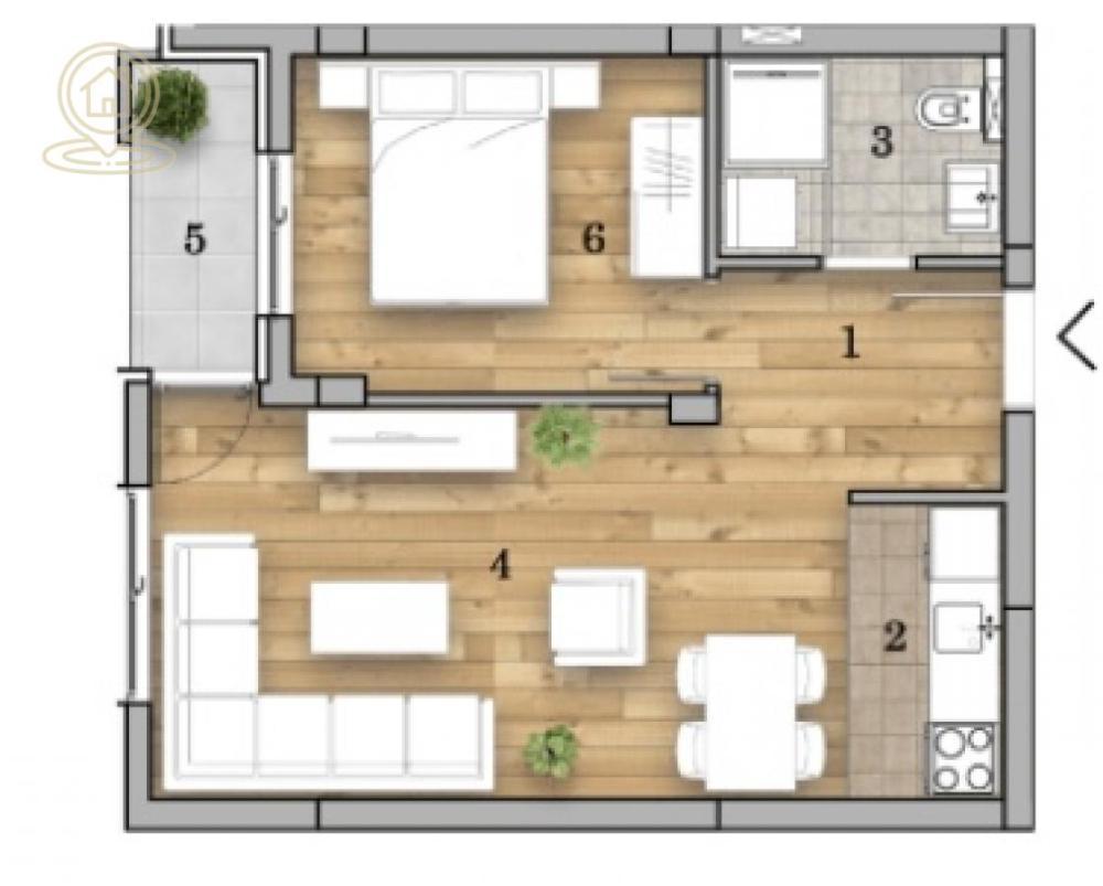 Glavna slika -Dvosoban stan na prodaju, 41m2, 104.400€