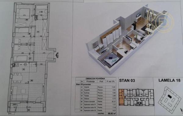 Glavna slika -Četvorosoban stan na prodaju, 69m2, 151.800€