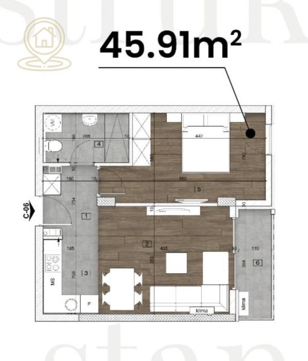 Slika 4 - Jednosoban stan na prodaju, 29m2, 80.136€