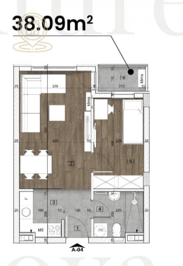 Slika 2 - Jednosoban stan na prodaju, 29m2, 80.136€