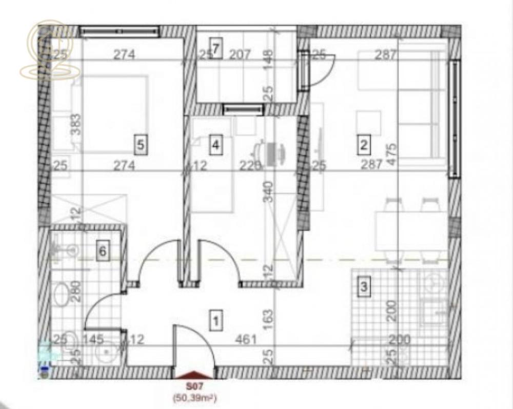 Slika 2 - Troiposoban stan na prodaju, 80m2, 122.700€