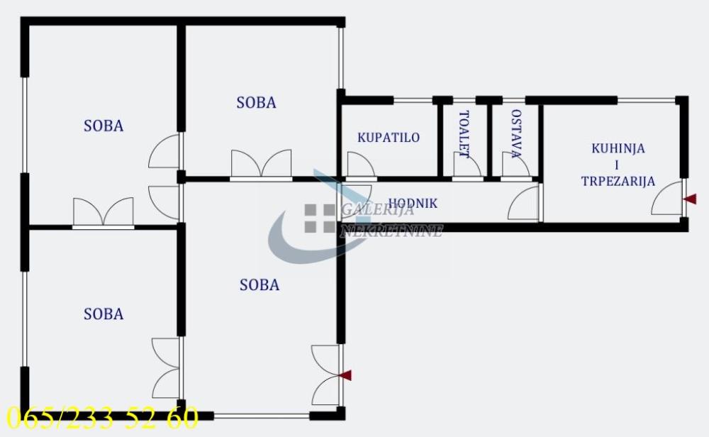 Slika 4 - Šantićeva, Četvorosoban stan na prodaju, 91m2, 380.000€