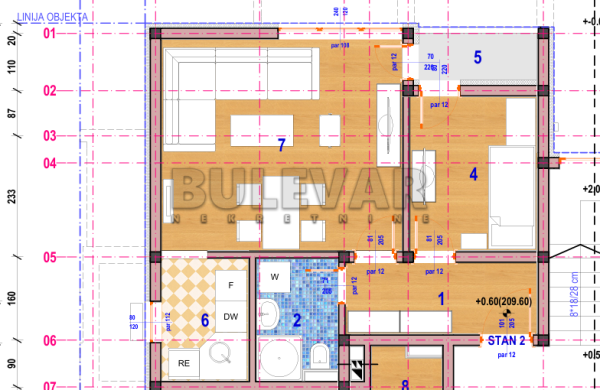 Slika 2 - Crnogorska, Jednoiposoban stan na prodaju, 40m2, 64.560€