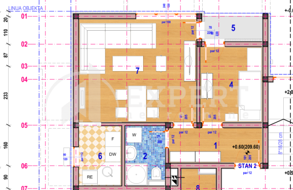 Slika 2 - Crnogorska, Jednoiposoban stan na prodaju, 40m2, 64.560€
