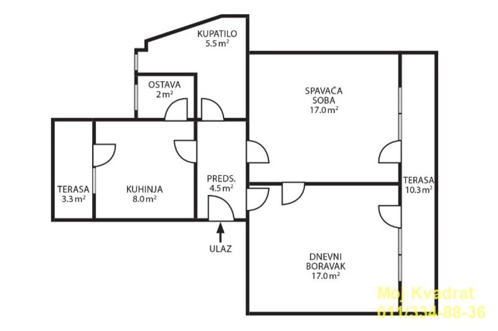 Slika 7 - Dvosoban stan za izdavanje, 68m2, 800€