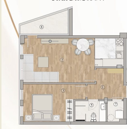 Slika 3 - Jednoiposoban stan na prodaju, 52m2, 111.190€