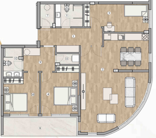 Slika 3 - Troiposoban stan na prodaju, 113m2, 230.900€