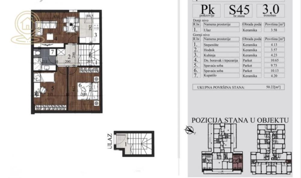 Glavna slika -Trosoban stan na prodaju, 50m2, 152.820€
