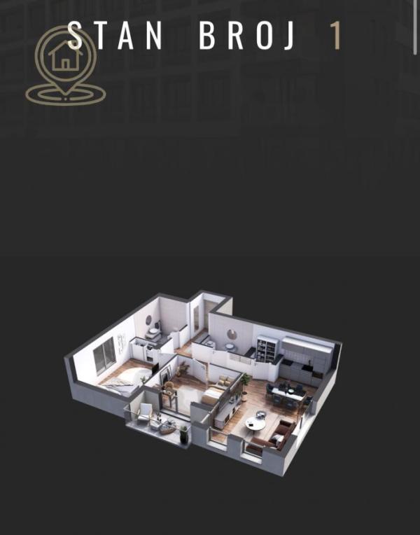 Slika 3 - Trosoban stan na prodaju, 64m2, 176.450€