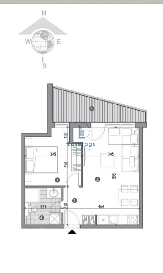 Slika 1 - Jednoiposoban stan na prodaju, 44m2, 112.268€
