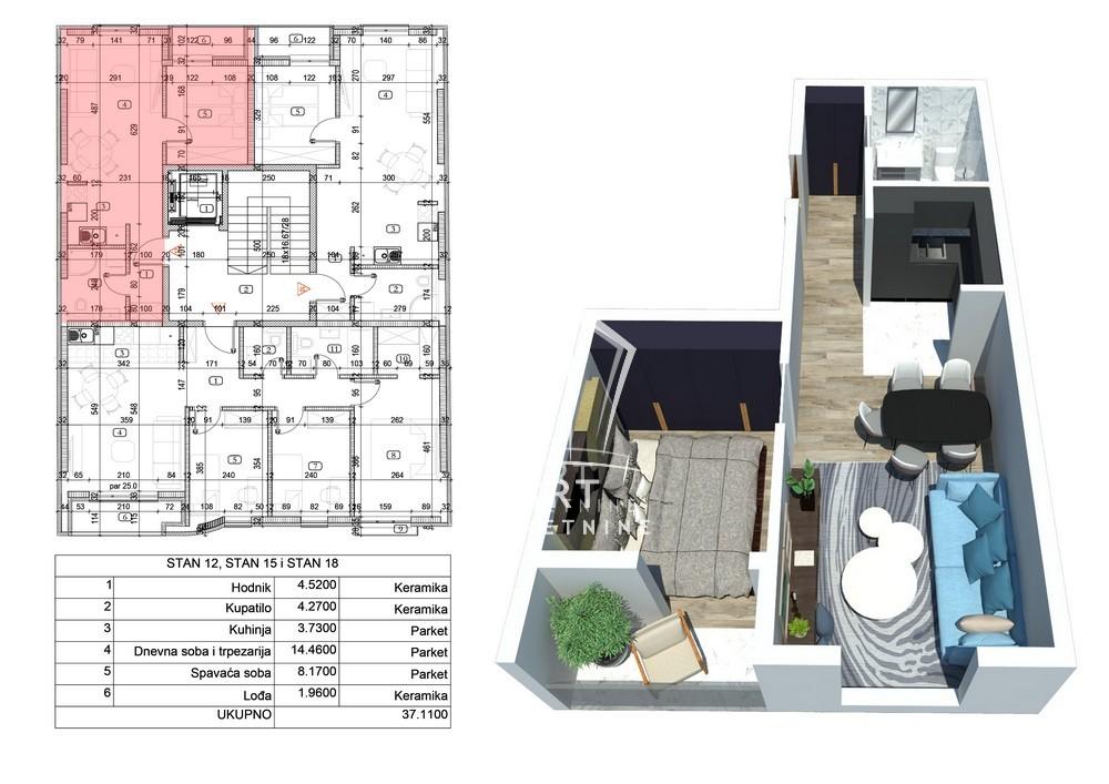 Slika 1 - Ozrenska, Jednoiposoban stan na prodaju, 37m2, 140.832€