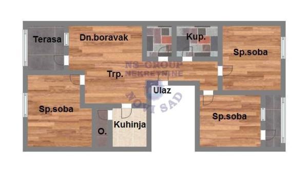 Glavna slika -Četvorosoban stan na prodaju, 104m2, 188.350€