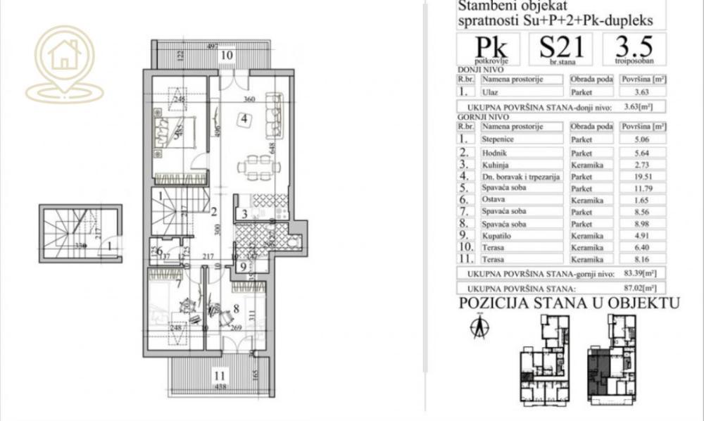 Glavna slika -Troiposoban stan na prodaju, 87m2, 217.752€