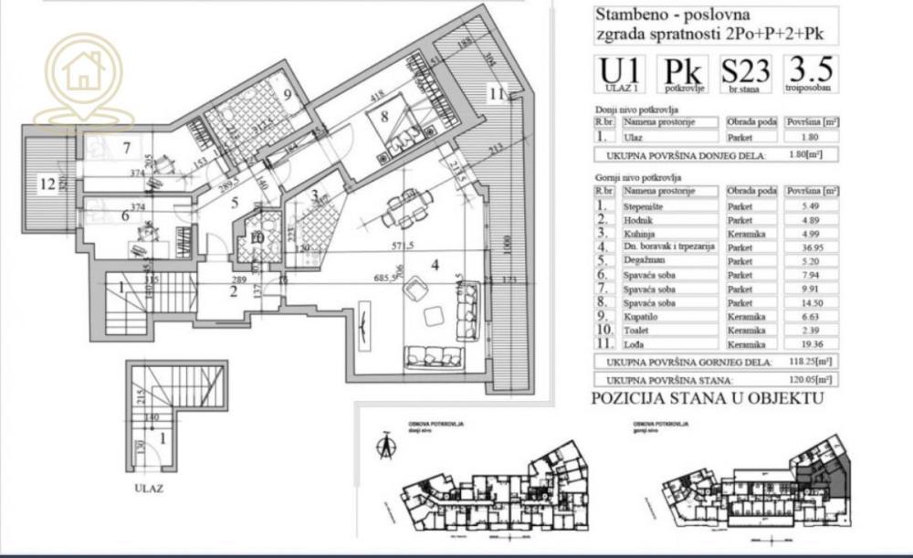 Glavna slika -Troiposoban stan na prodaju, 130m2, 582.156€