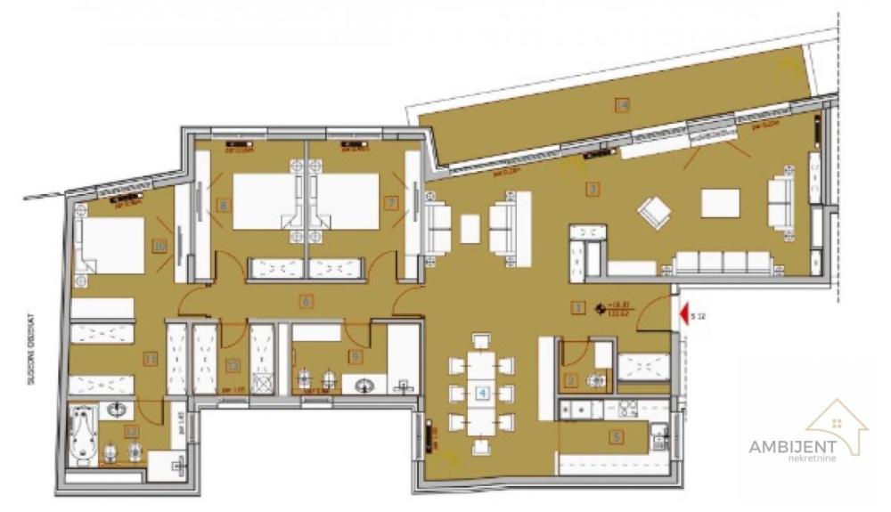 Slika 3 - Četvorosoban stan na prodaju, 161m2, 808.850€