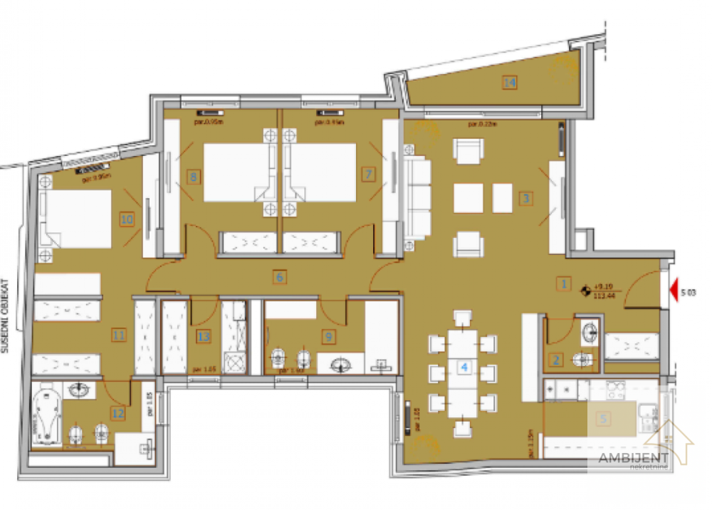 Slika 3 - Četvorosoban stan na prodaju, 125m2, 626.150€