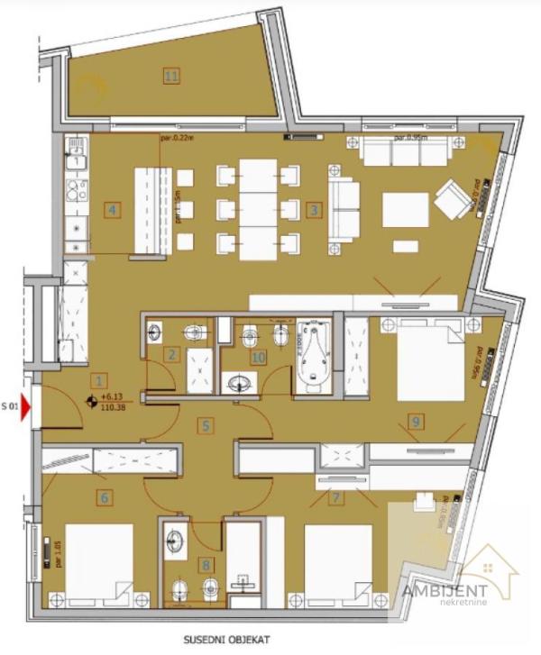 Slika 3 - Četvorosoban stan na prodaju, 113m2, 565.850€
