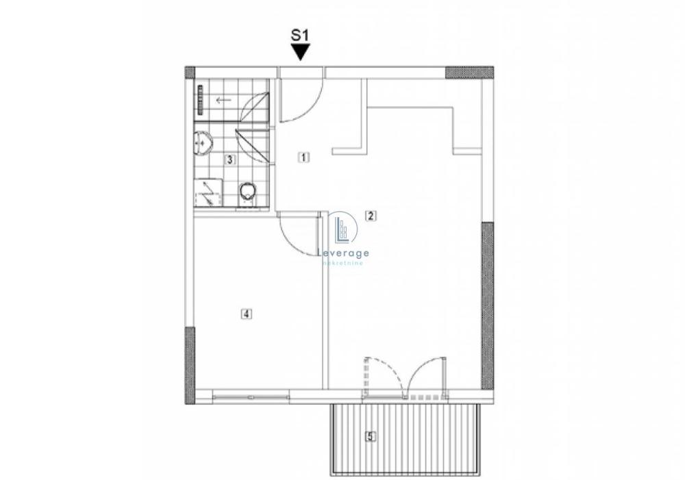 Slika 1 - Jednoiposoban stan na prodaju, 41m2, 52.180€