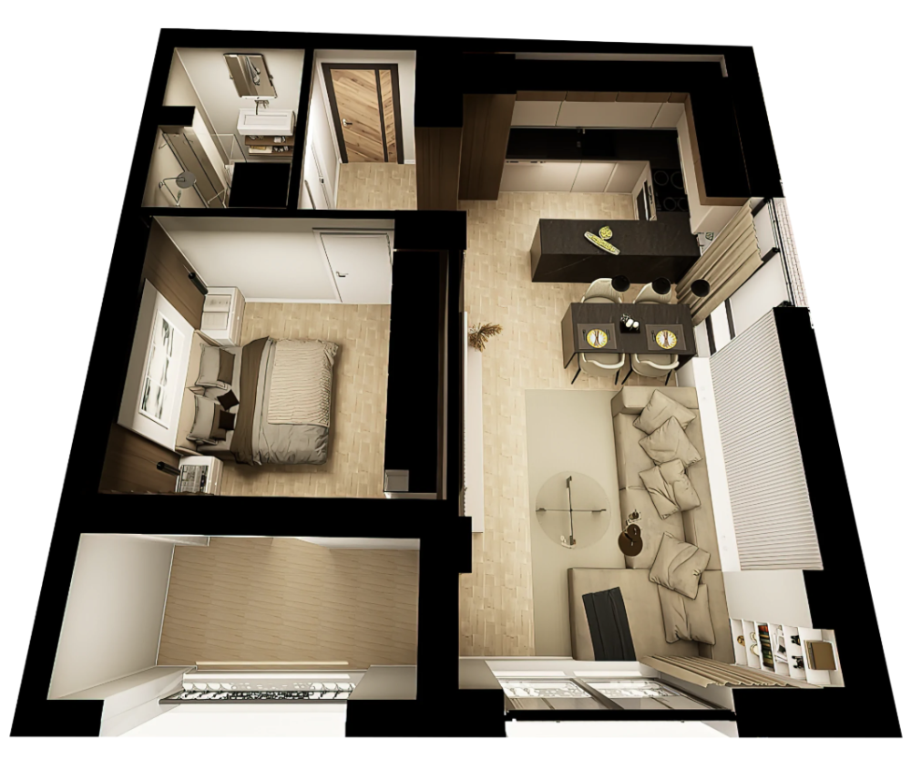 Glavna slika -Marger, Dvosoban stan na prodaju, 48.34m2, 123.750€