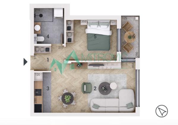 Slika 1 - Dvosoban stan na prodaju, 45m2, 92.700€