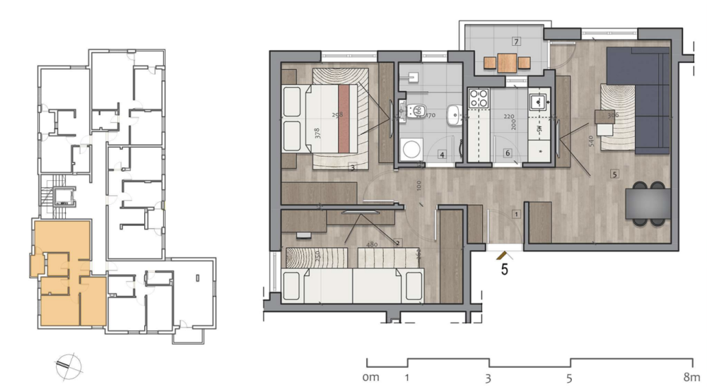 Glavna slika -Pantelej, Dvoiposoban stan na prodaju, 56.27m2, 101.286€