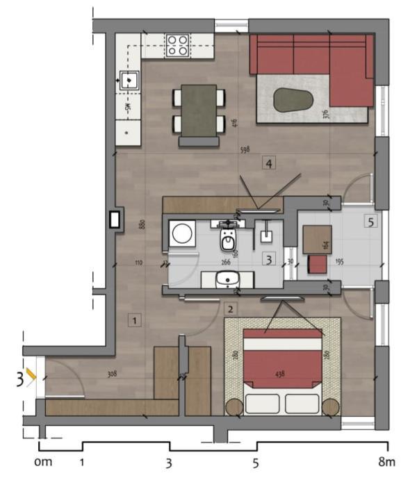 Glavna slika -Kod Pantelejske pijace, Jednoiposoban stan na prodaju, 50.90m2, 106.890€