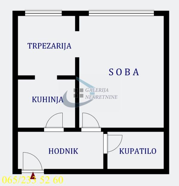 Slika 1 - Kneza Danila, Jednosoban stan za izdavanje, 36m2, 500€