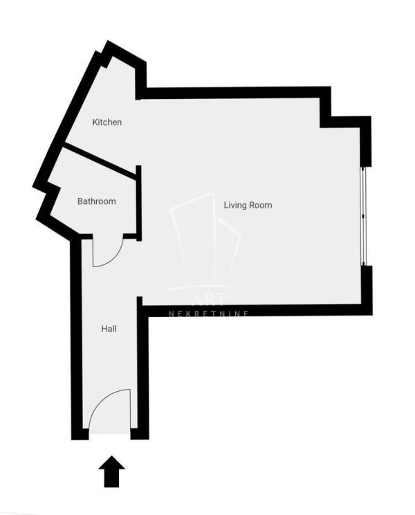 Slika 1 - Cetinjska, Jednosoban stan na prodaju, 30m2, 180.000€