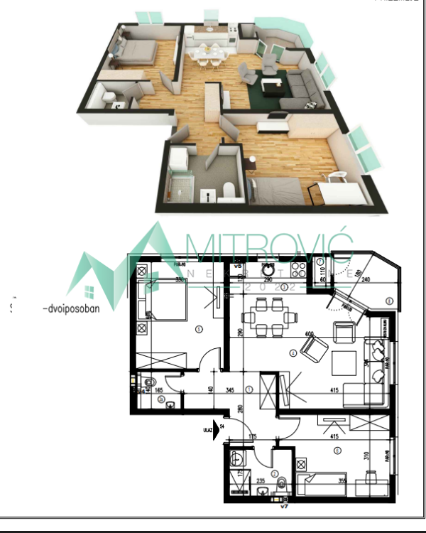Glavna slika -Dvoiposoban stan na prodaju, 67m2, 155.100€