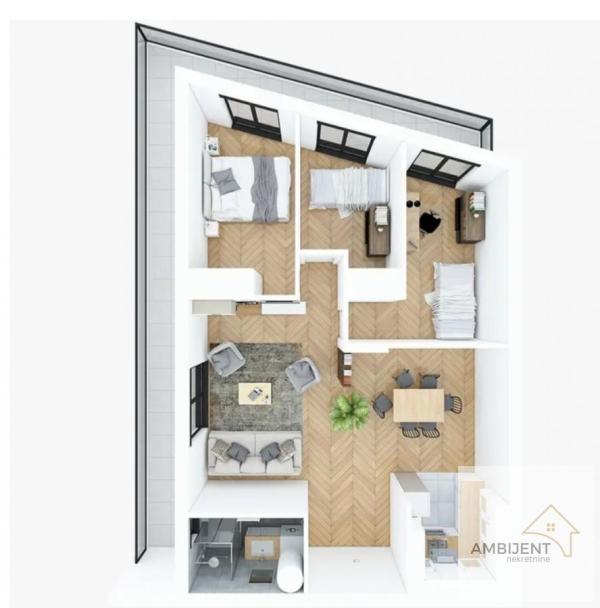 Slika 3 - Četvorosoban stan na prodaju, 100m2, 320.288€