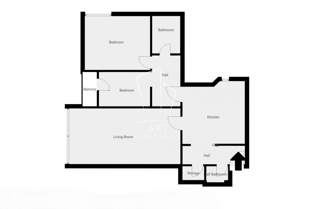 Slika 1 - Banijska, Dvoiposoban stan na prodaju, 62m2, 185.000€