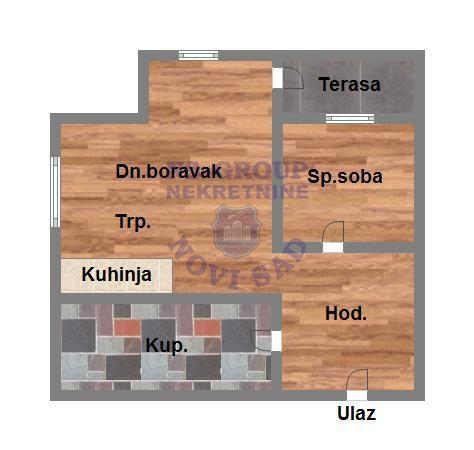 Glavna slika -Dvosoban stan na prodaju, 46m2, 109.550€