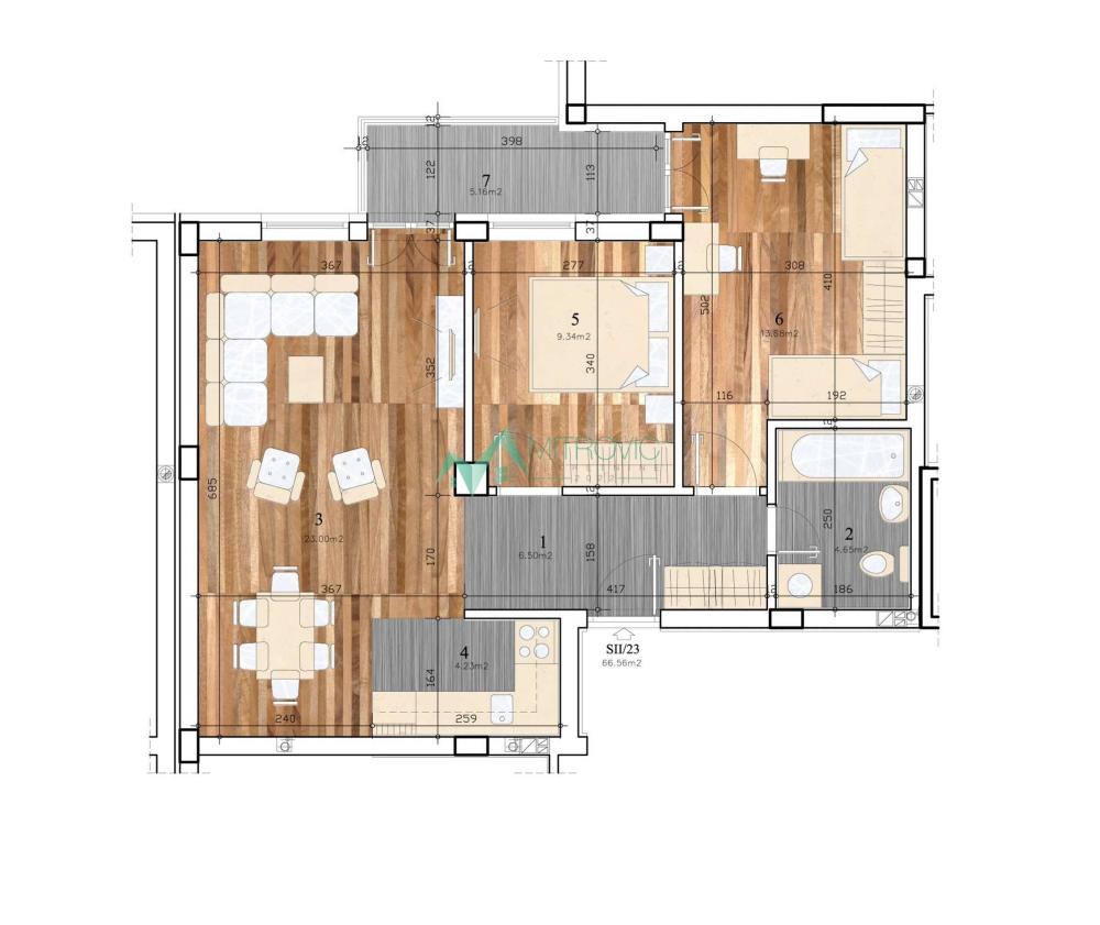 Slika 9 - Dvoiposoban stan na prodaju, 65m2, 159.650€
