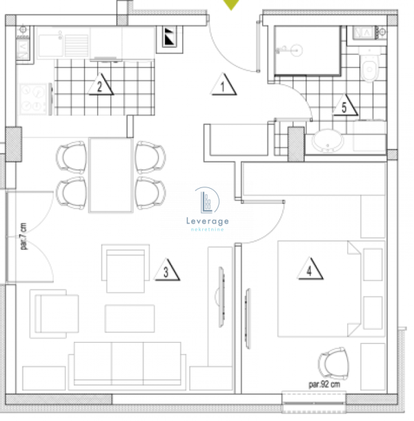 Slika 4 - Dvosoban stan na prodaju, 44m2, 80.400€