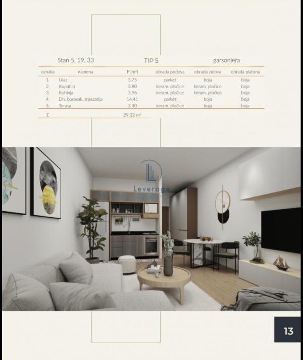 Slika 1 - Jednosoban stan na prodaju, 29m2, 52.190€