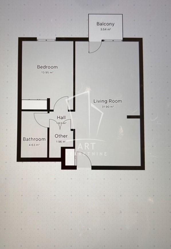 Slika 1 - Nikolaja Kravcova, Dvosoban stan za izdavanje, 59m2, 1.250€