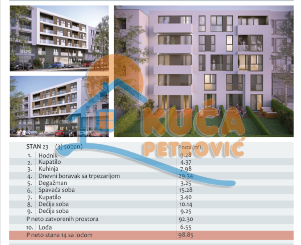 Slika 2 - Filipa Višnjića, Troiposoban stan na prodaju, 99m2, 326.700€