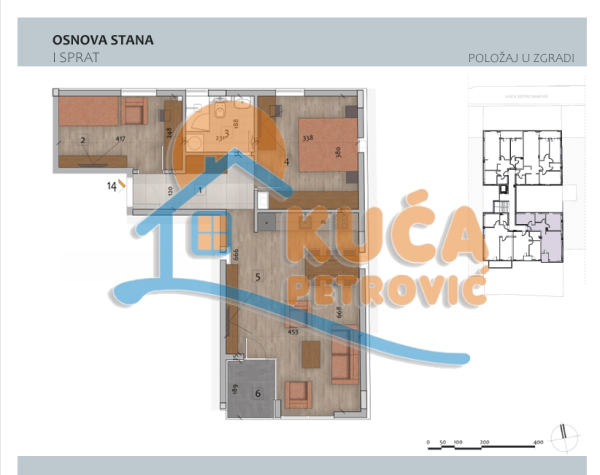 Slika 1 - Filipa Višnjića, Dvoiposoban stan na prodaju, 62m2, 155.000€