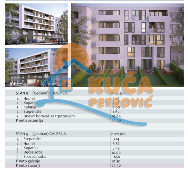Slika 2 - Filipa Višnjića, Trosoban stan na prodaju, 66m2, 165.000€
