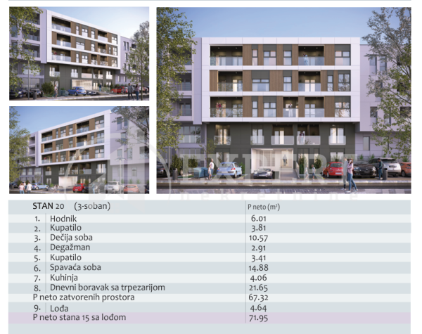 Slika 2 - Filipa Višnjića, Trosoban stan na prodaju, 72m2, 243.200€