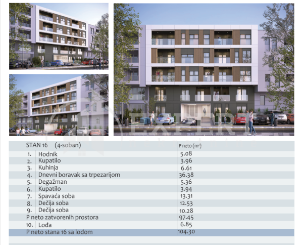 Slika 2 - Filipa Višnjića, Četvorosoban stan na prodaju, 104m2, 270.400€